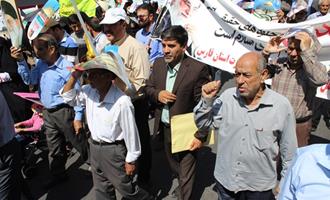 حضور مدیر ، کارکنان و کارگزاران حج و زیارت فارس در راهپیمایی روز قدس.